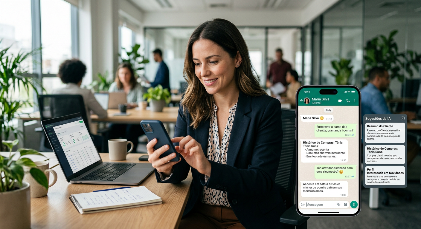 Como funciona o CRM com inteligência artificial no WhatsApp