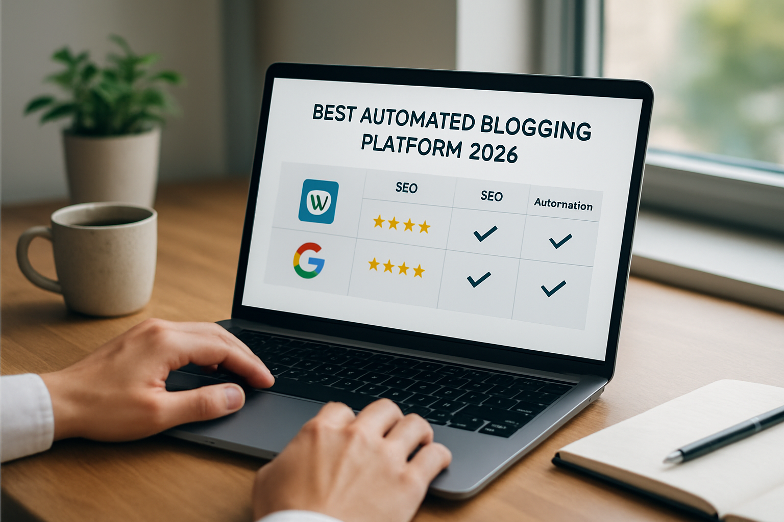 comparativo da melhor plataforma de blog automatizado 2026 para SEO e automação
