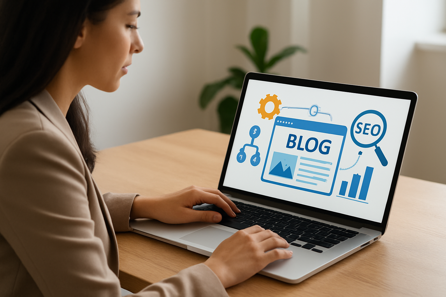 capa explicativa sobre como funciona plataforma de blogs automatizada com fluxos de SEO