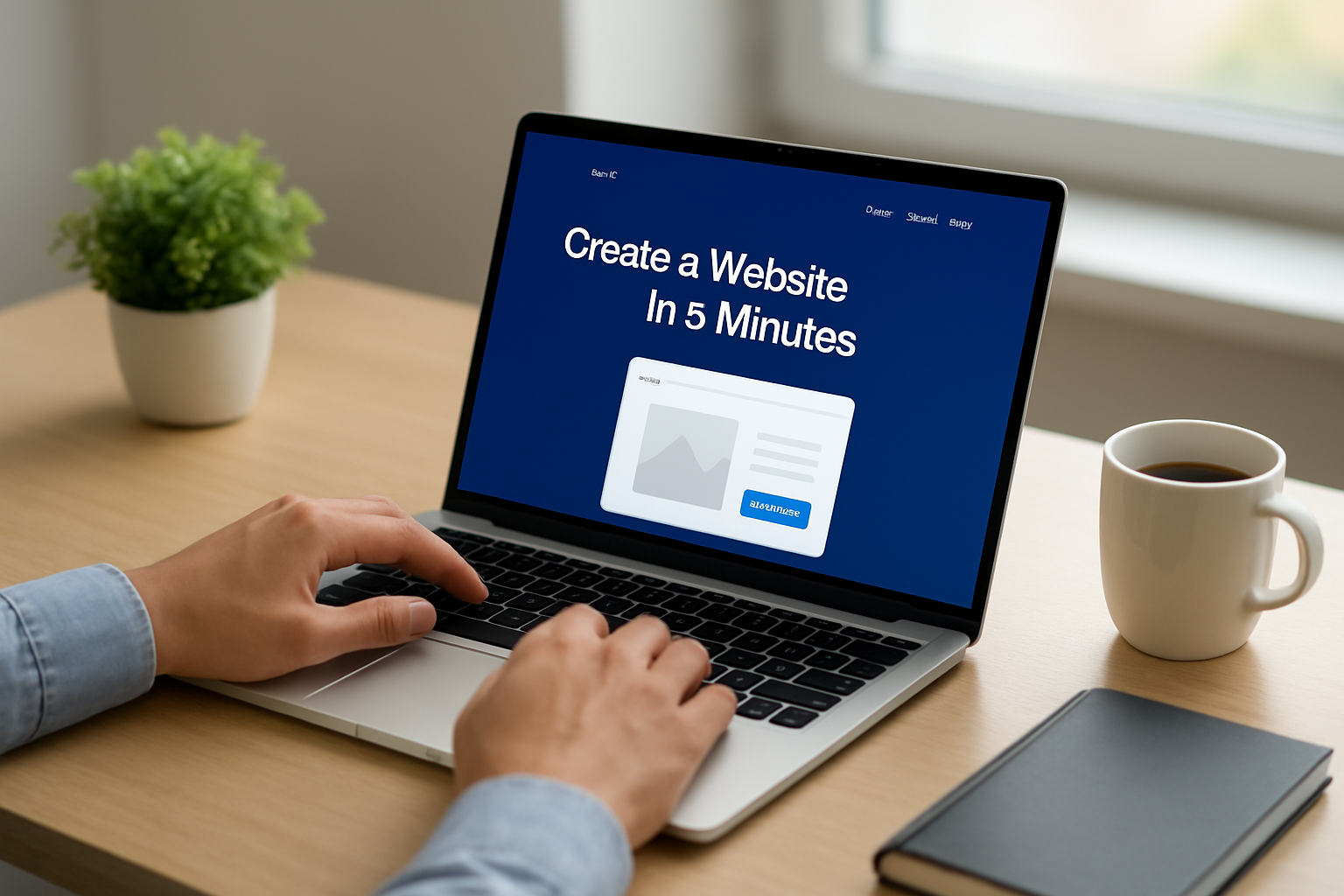 modelo de página inicial otimizada para criar site em 5 minutos com IA