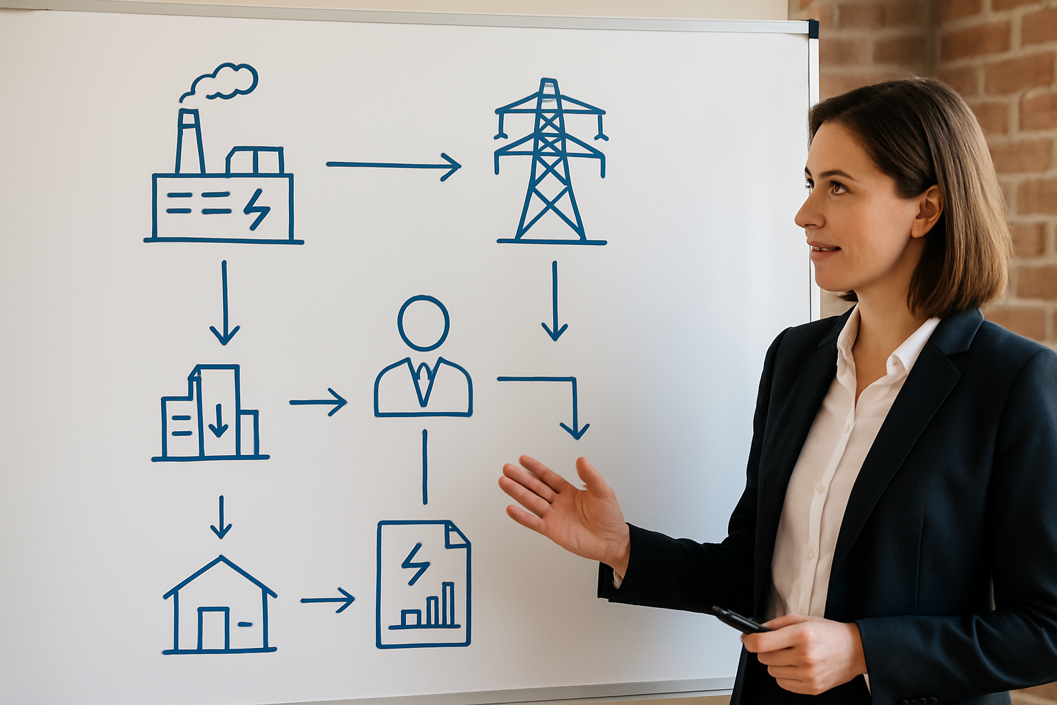 fluxo ilustrado de como funciona comercialização de energia com etapas e atores 2026