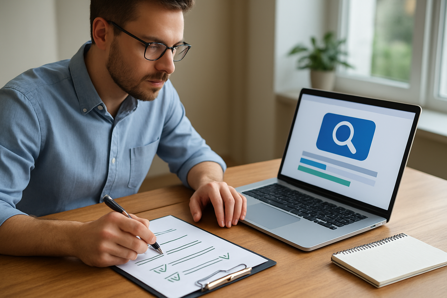 guia de como funciona otimização on-page para Google com checklist prático 2026