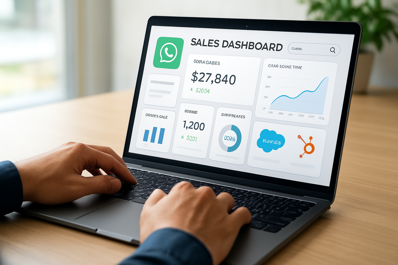 dashboard de vendas com software de automação whatsapp e integrações de CRM