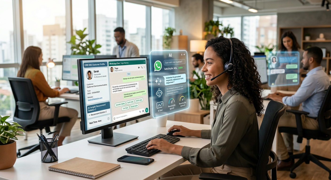 A revolução do atendimento em 2026 | crm whatsapp inteligência artificial