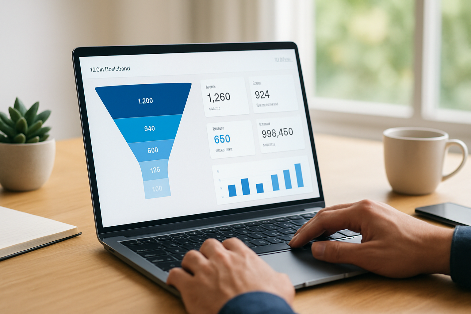 dashboard de crm integrado mostrando funil de vendas e métricas em 2026