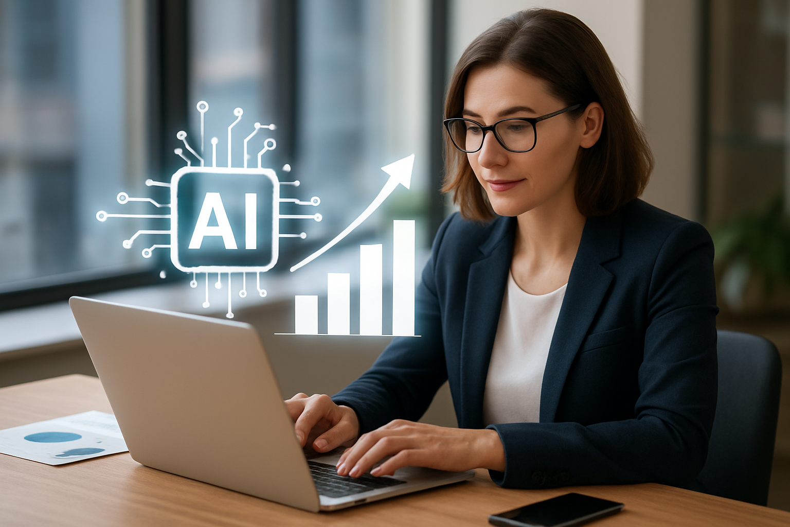 Aplicação de ia para negócios em automação inteligente e crescimento