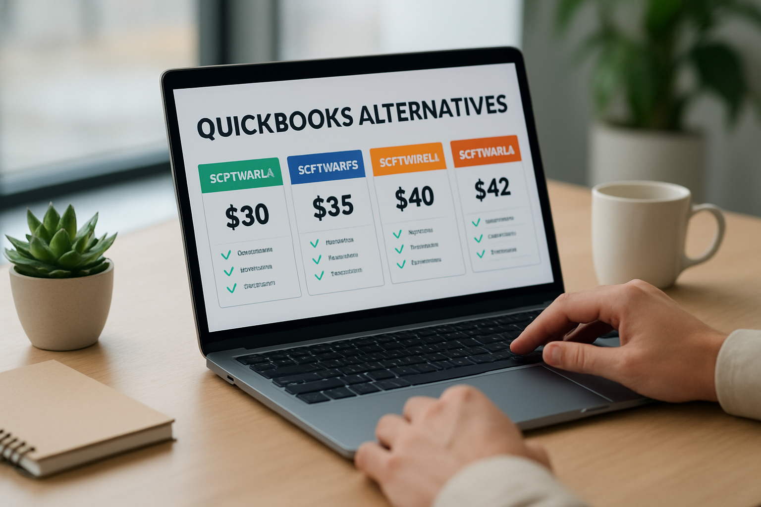 Dashboard comparison of quickbooks alternatives for small business showing pricing and features in 2026