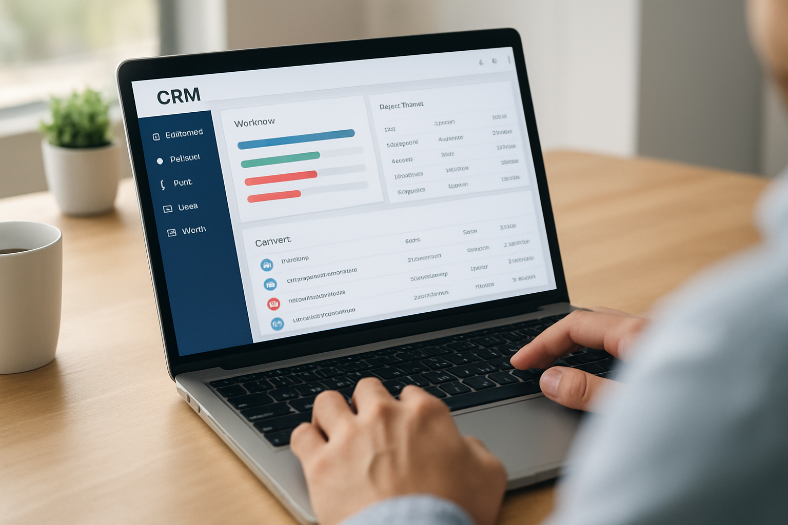 dashboard view highlighting free crm for small businesses workflow and contact management