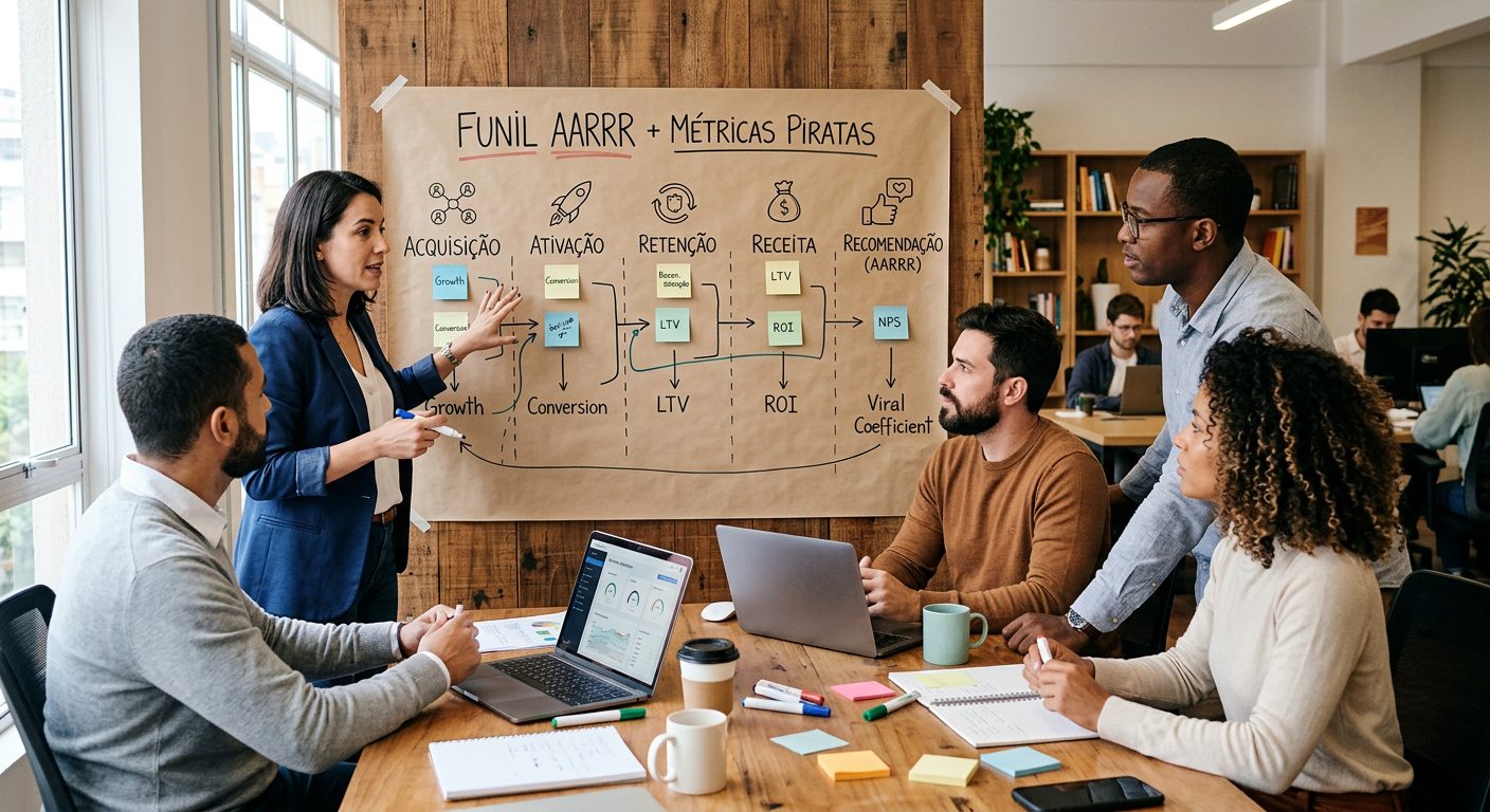 As 5 etapas das Pirate Metrics na prática | funil AARRR
