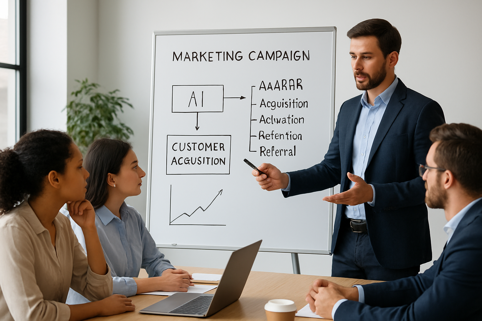 Como estruturamos a campanha para captar clientes com IA e AAARRR