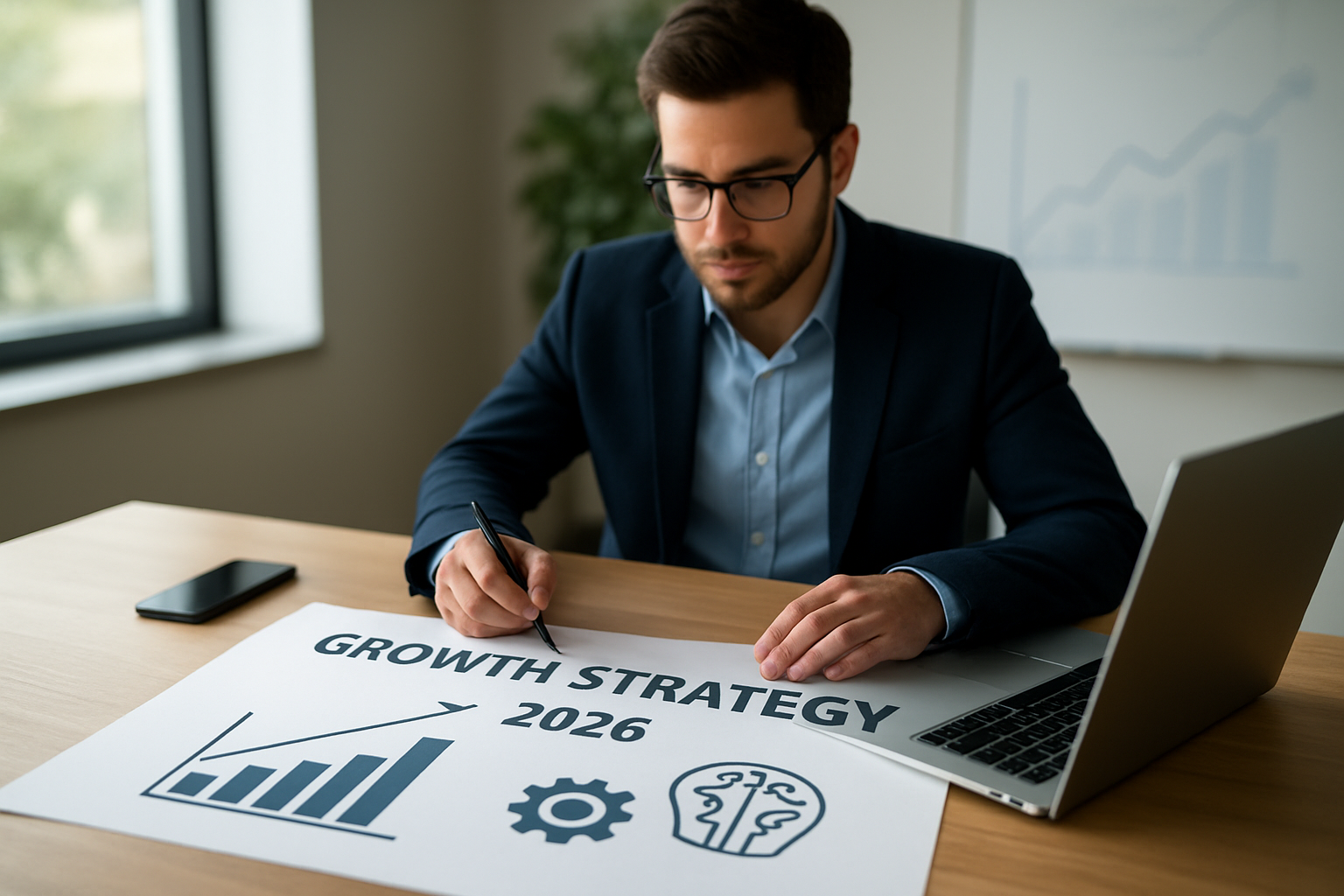 Plano estratégico de growth 2026 com automação e IA para escalar negócios | estratégia de growth