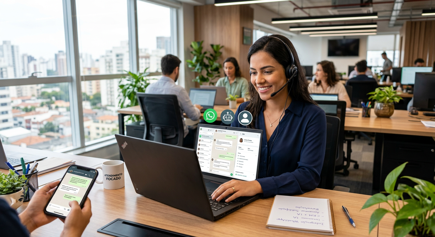 A revolução do atendimento: Por que unir WhatsApp com CRM e IA?