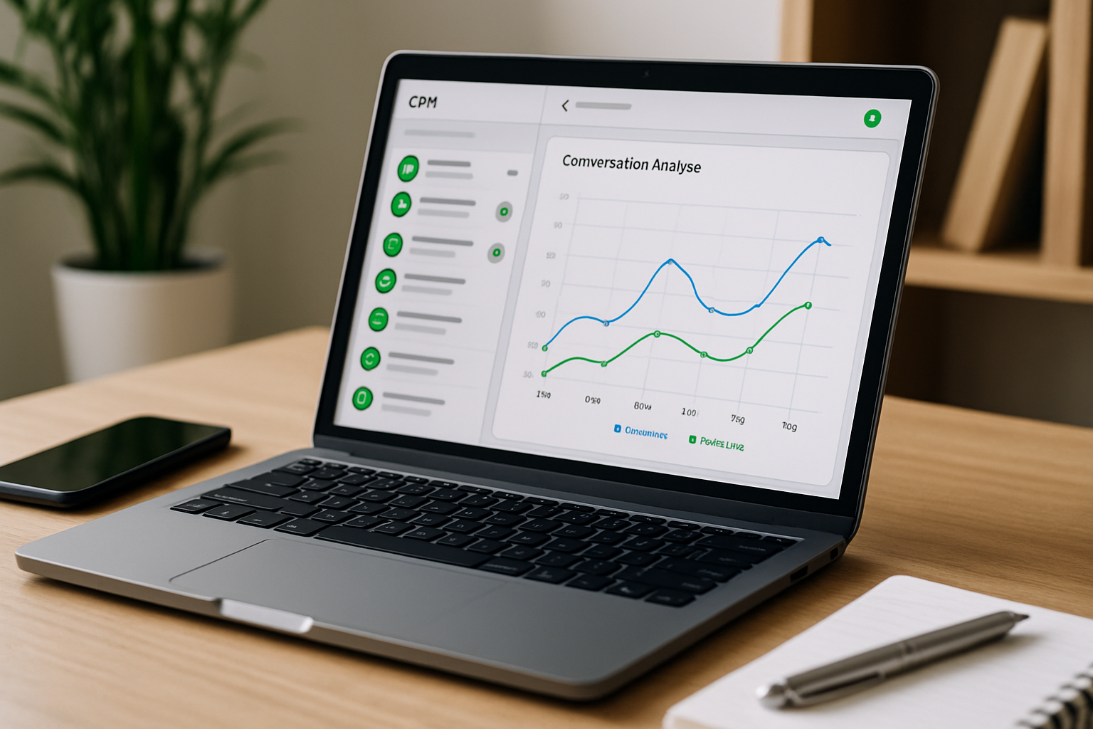 Gráfico de análise de conversas em CRM WhatsApp para vendas | crm whatsapp com análise de conversas
