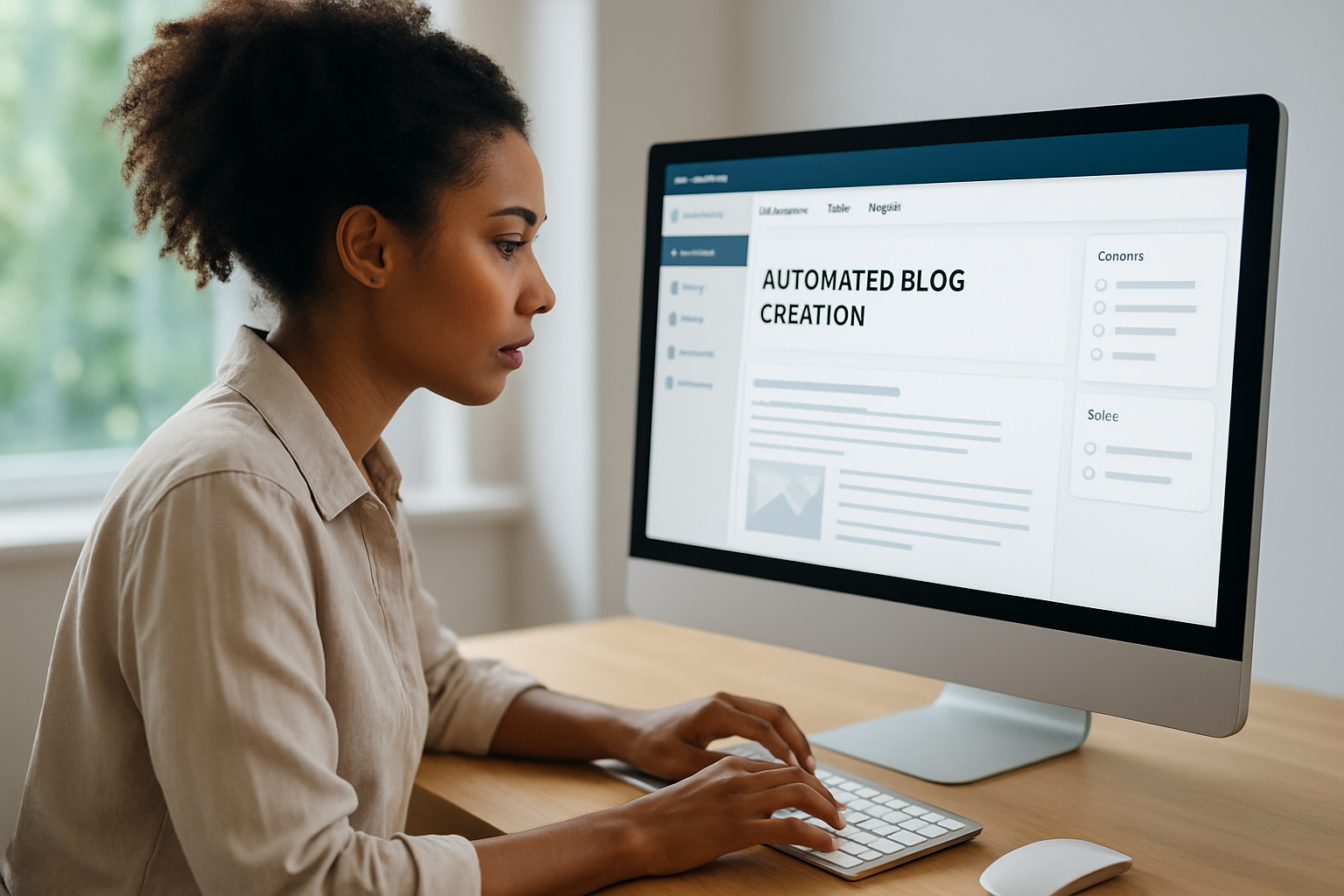 Painel de automação editorial para criação de blogs automatizada e escalável em 2026