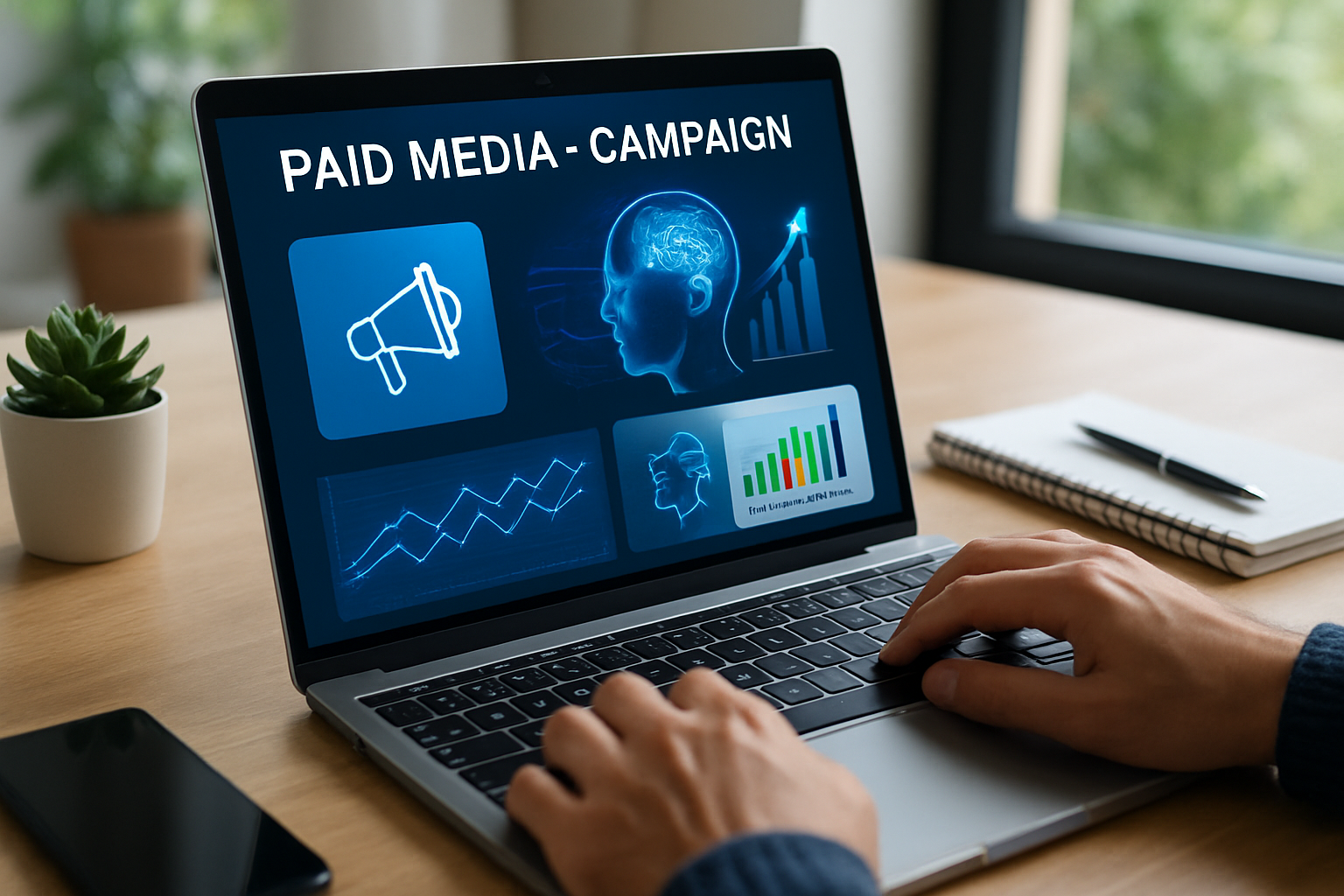 Campanhas de mídia paga em 2026 com foco em IA e Growth Marketing