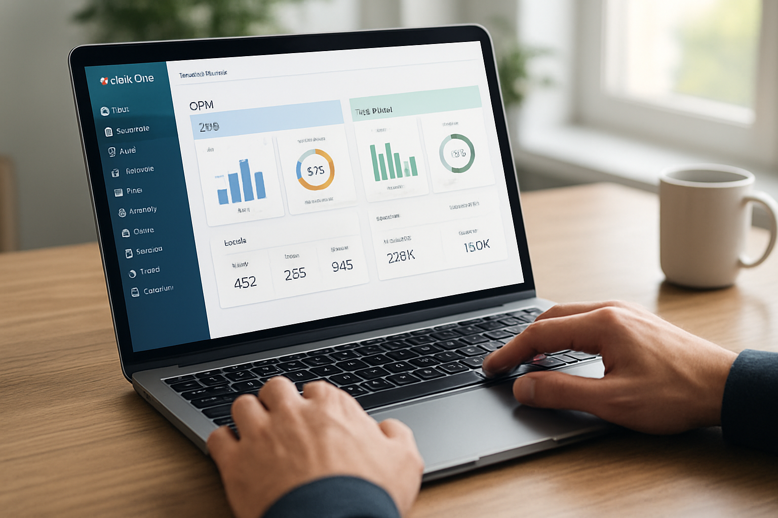 Dashboard overview of Zoho One business management software showing CRM and finance widgets