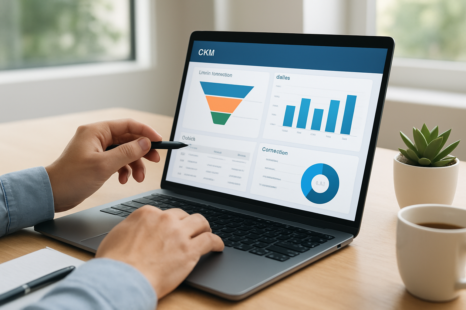 dashboard de vendas com crm para organizar leads e métricas de conversão