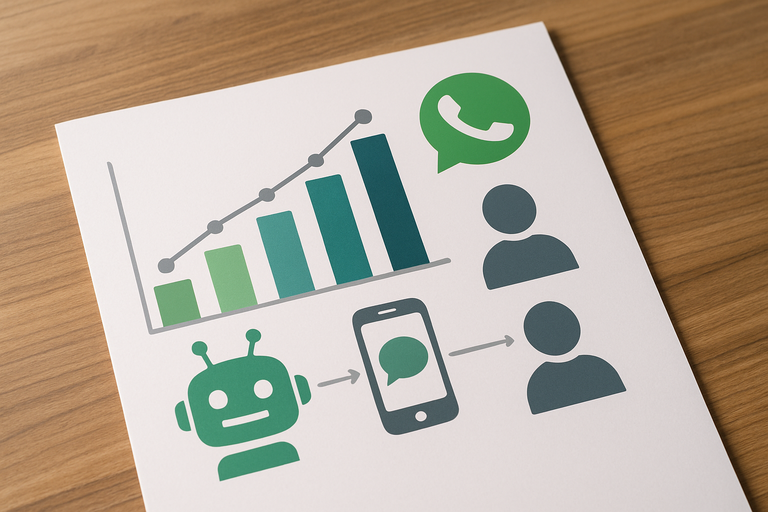 Gráfico sobre follow up automático no WhatsApp com IA do Plotado