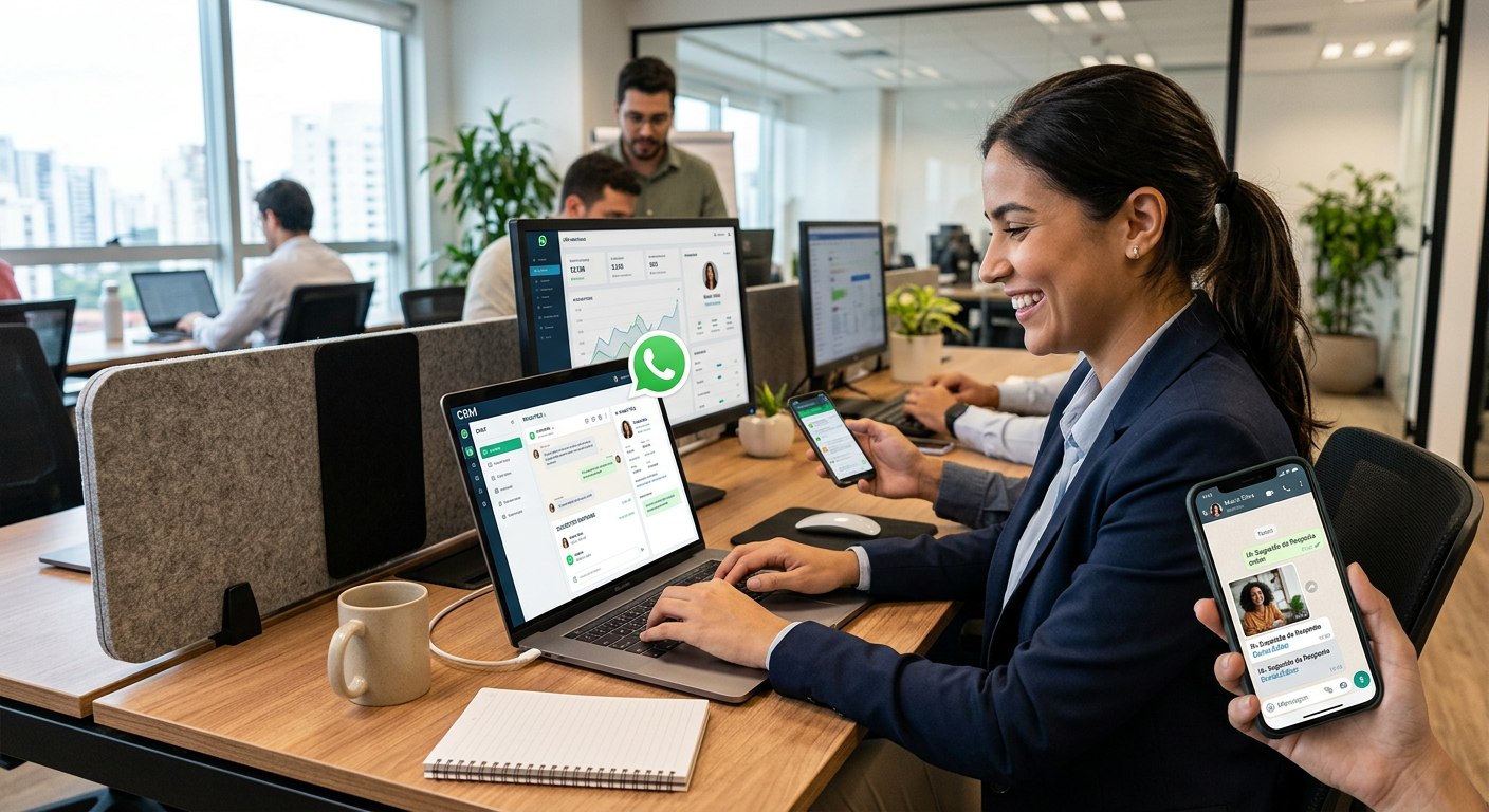 Como funciona um CRM com IA no WhatsApp na prática