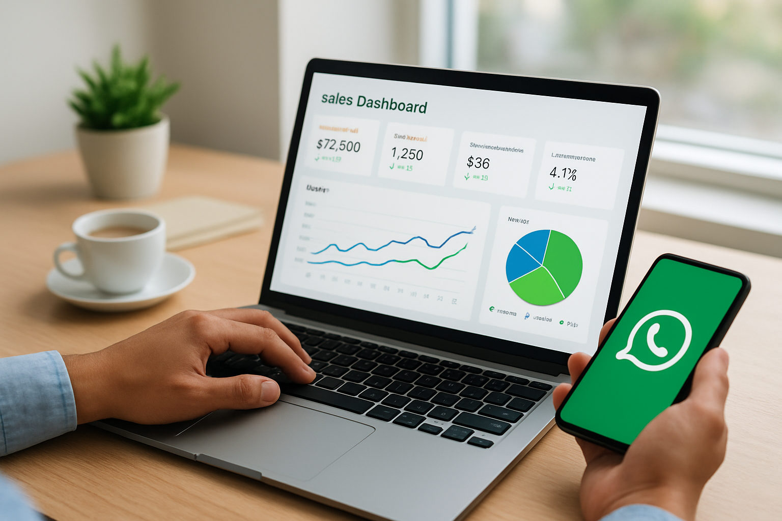 Dashboard de vendas integrado com WhatsApp para controle de vendas pelo whatsapp
