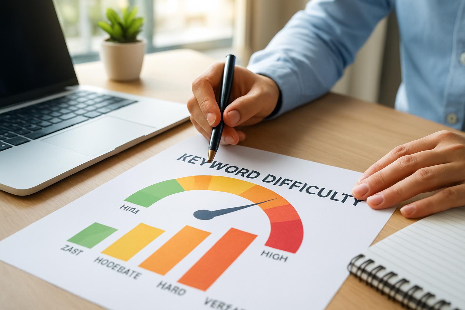 gráfico explicativo de keyword difficulty o que é e como medir no SEO 2026