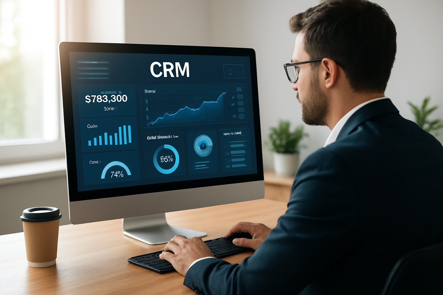 Dashboard de CRM comercial com indicadores de vendas integrado a IA em 2026