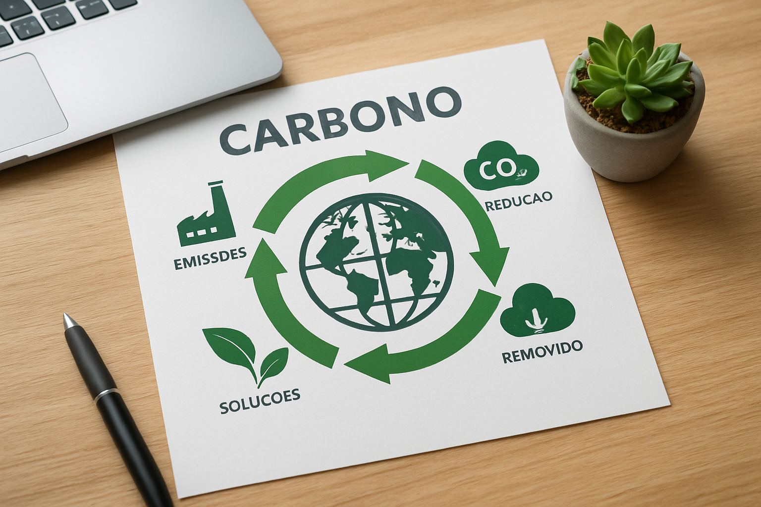 infográfico de jornada para neutralizar carbono corporativo com soluções Trec Carbono