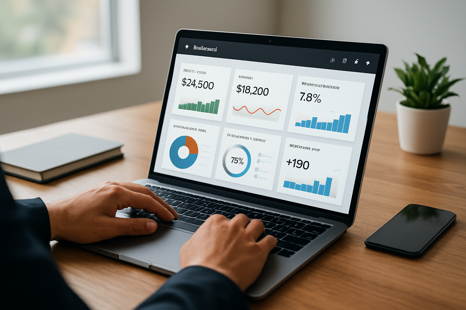 dashboard overview of multi business management software showing consolidated metrics