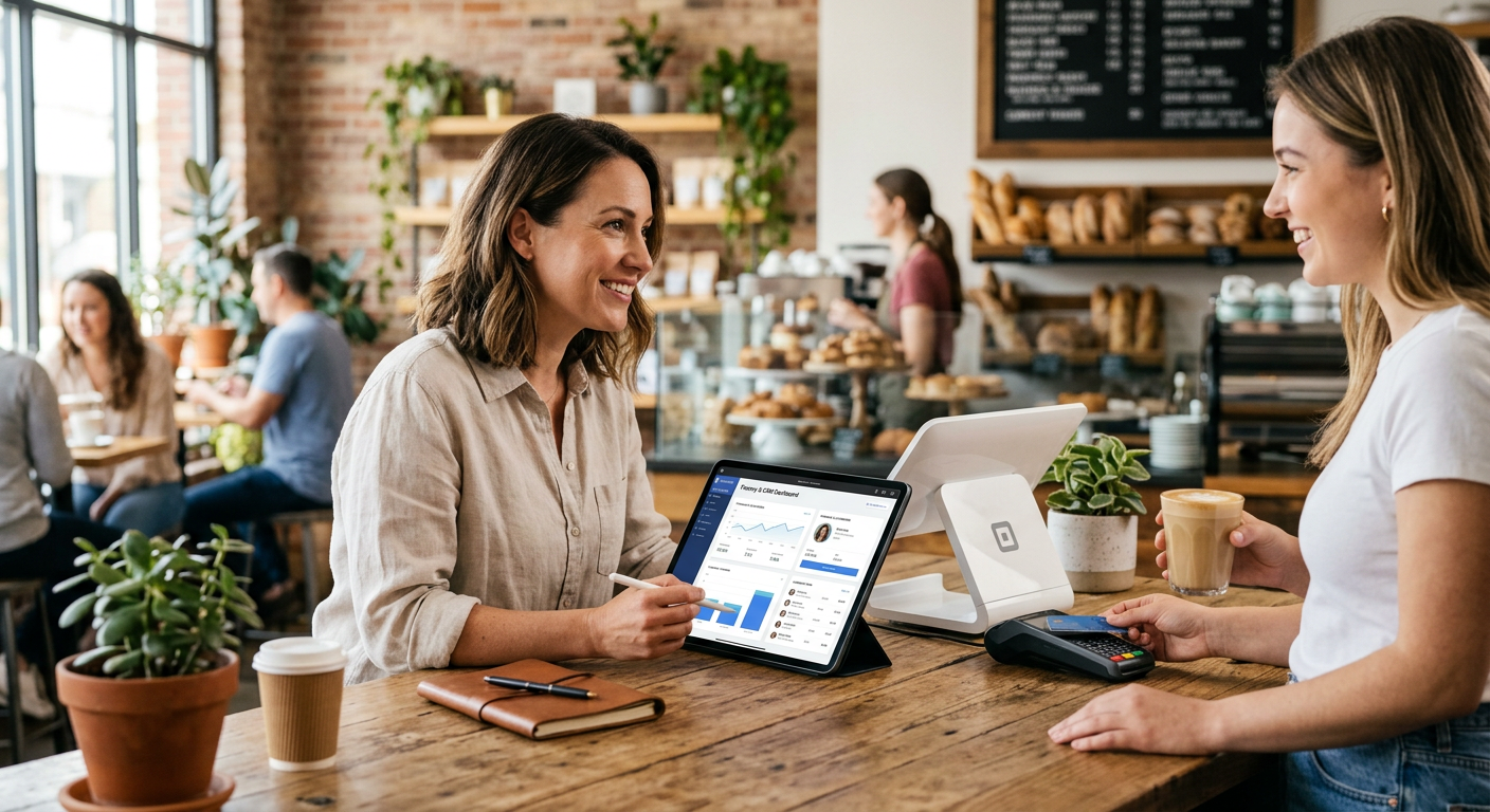 Manage finances and customers for small business — ilustração do artigo