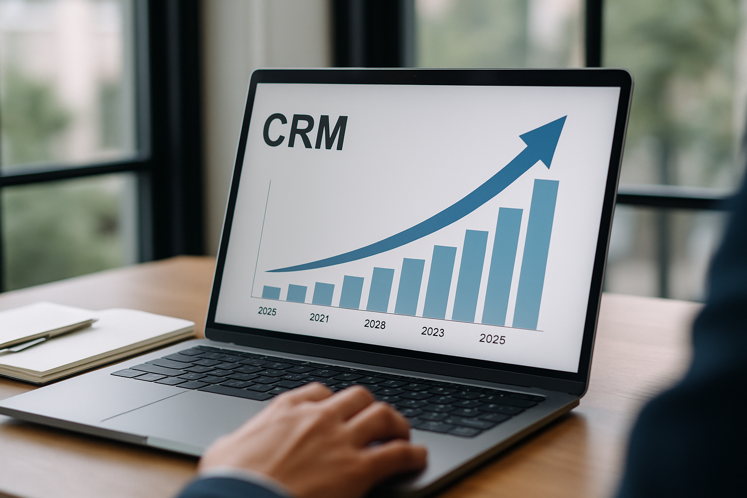 Gráfico de vendas mostrando a eficácia do CRM de vendas em 2026