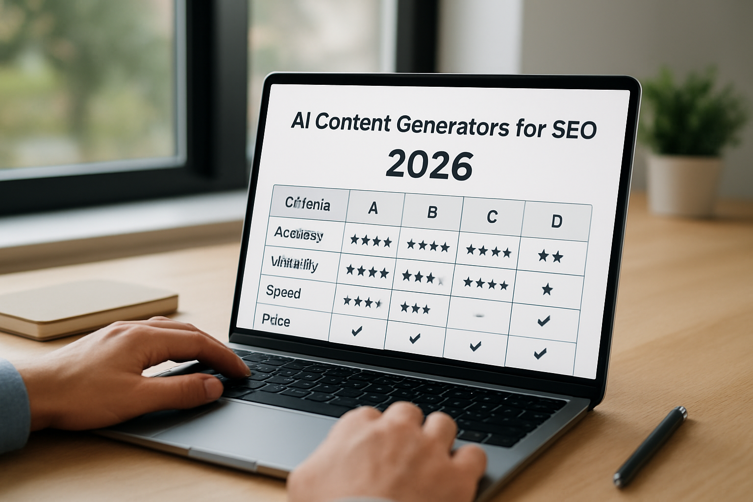 Comparativo 2026 de gerador de conteúdo IA para SEO com critérios e recomendações