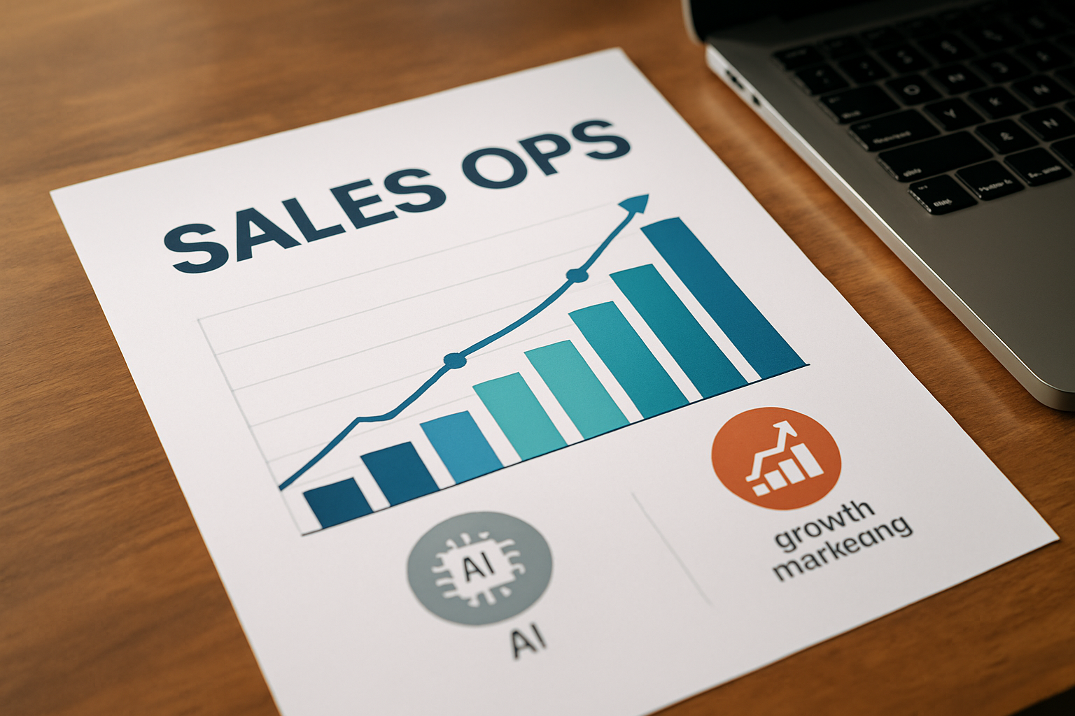 Gráfico sobre Sales Ops e otimização de vendas com IA e Growth Marketing