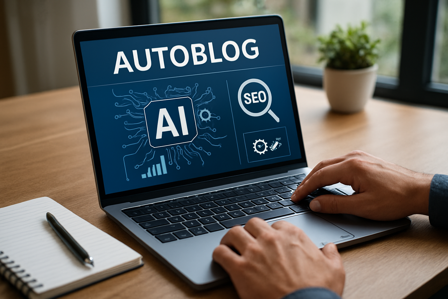 capa autoblog com IA processo de configuração e automação para SEO 2026