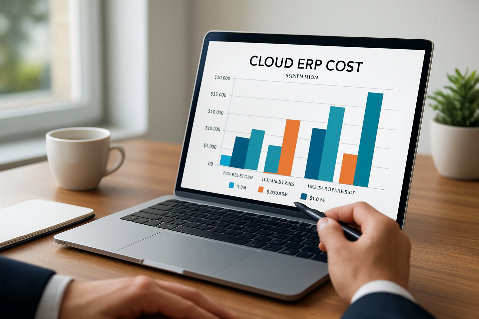 cloud ERP cost comparison chart for SMBs in 2026 showing subscription and implementation drivers