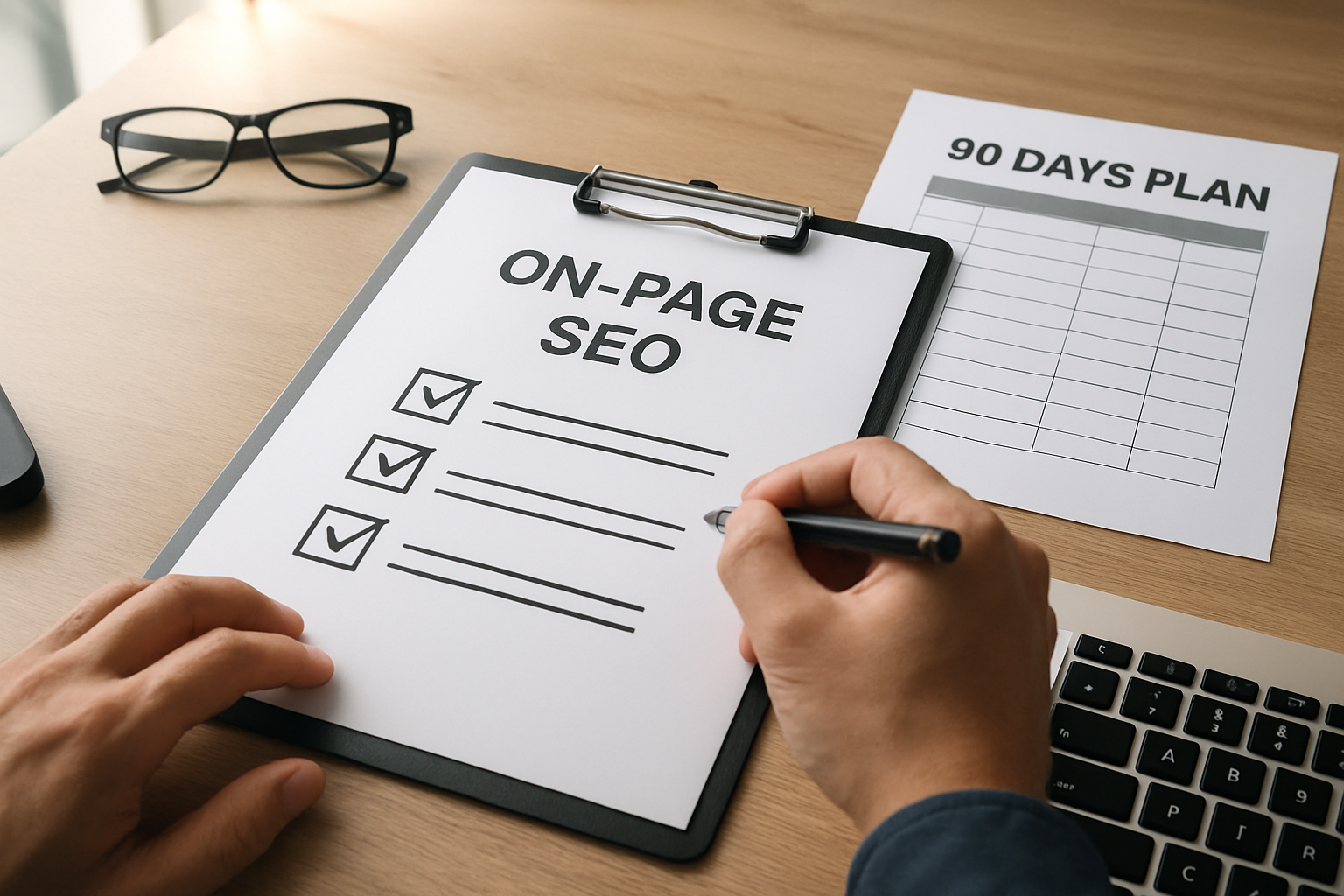 guia de otimizacao on-page para Google preco com checklist e plano 90 dias