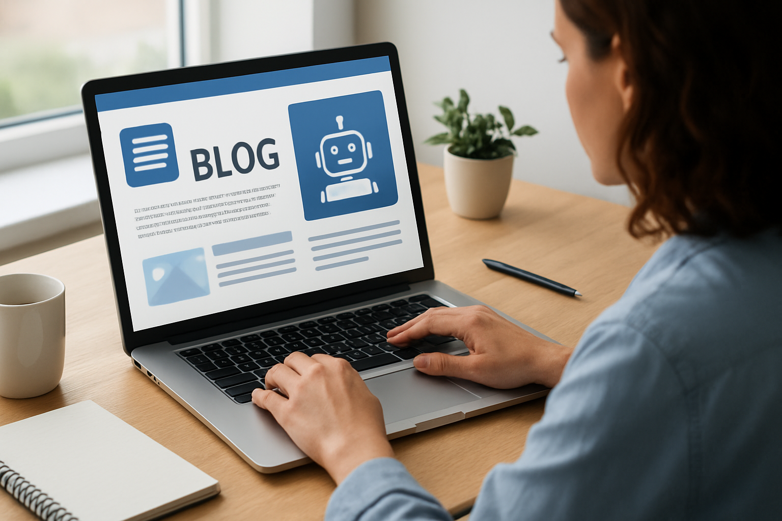 capa explicativa sobre plataforma de blog automática com IA e fluxo de produção