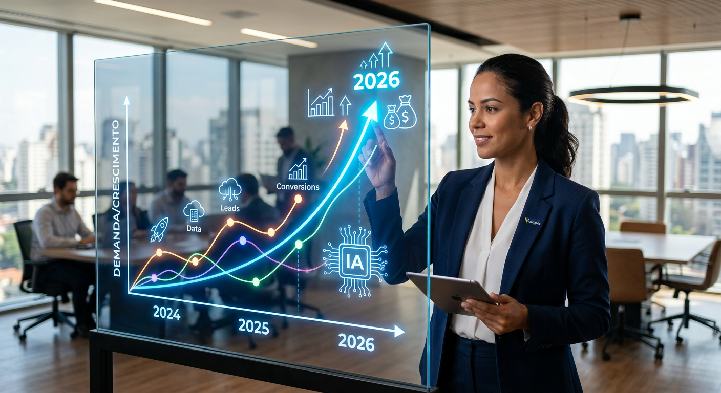 Gráfico mostrando o impacto da IA na geração de demanda em 2026