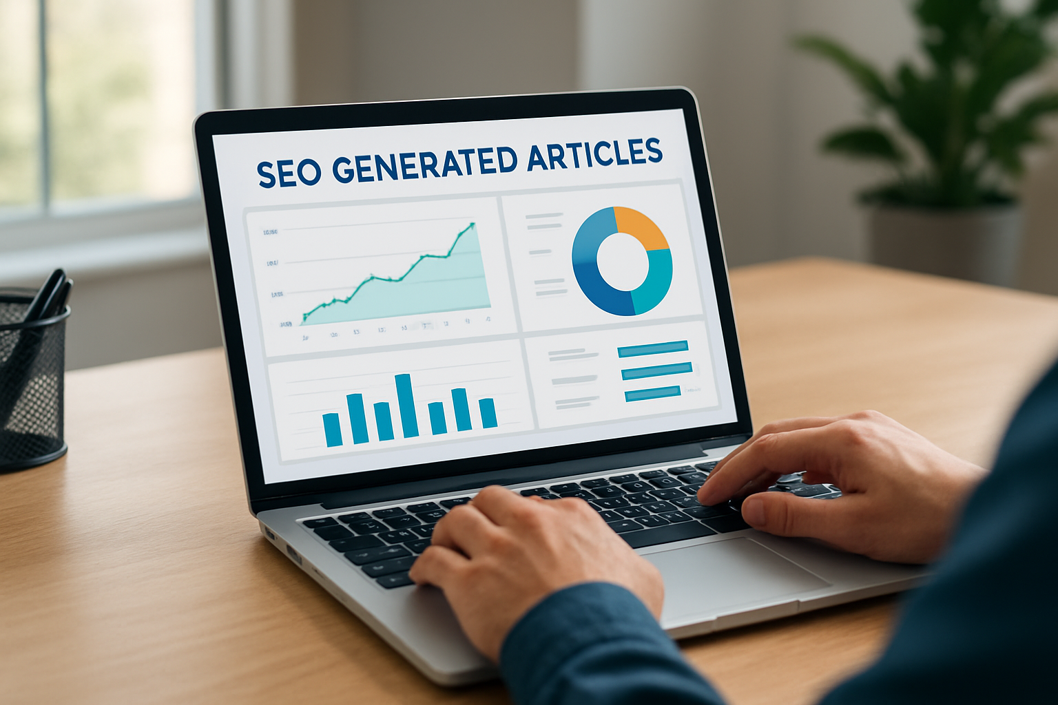 Painel exibindo resultados de melhor geração automática de artigos para SEO em 2026
