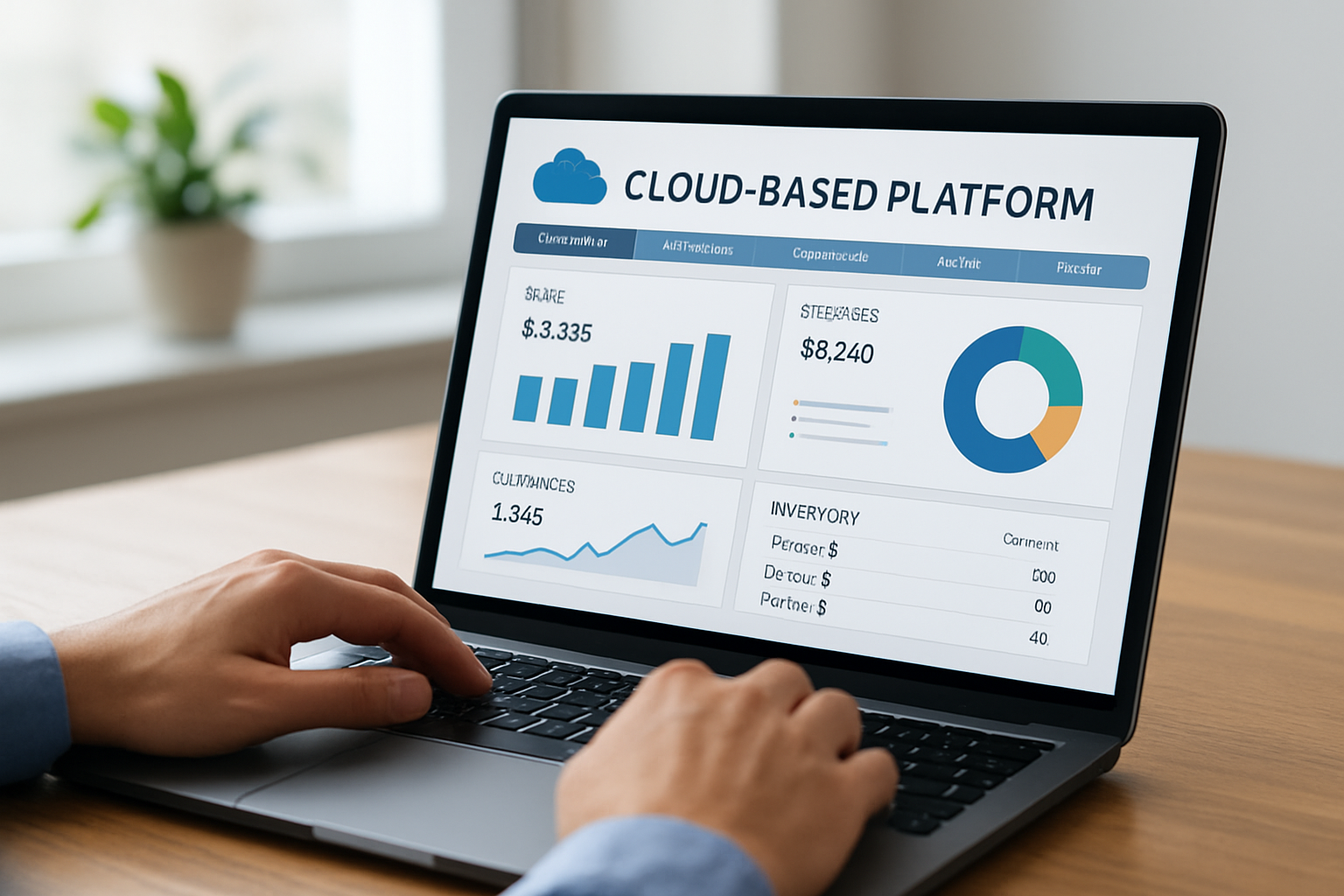 Dashboard view of a cloud-based platform managing small business operations and customer data | what is a cloud-based platfor