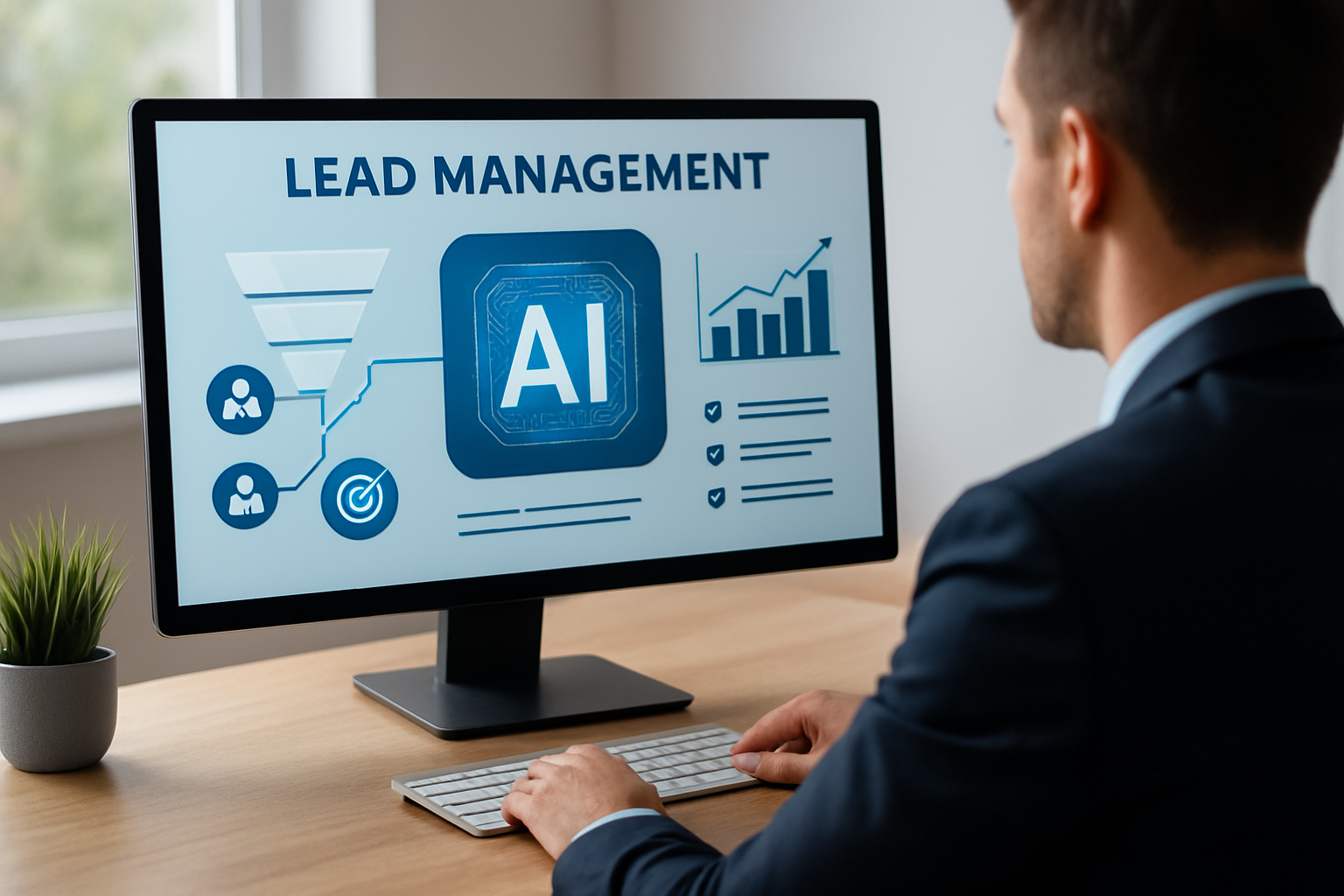 Visão geral da gestão de leads com IA