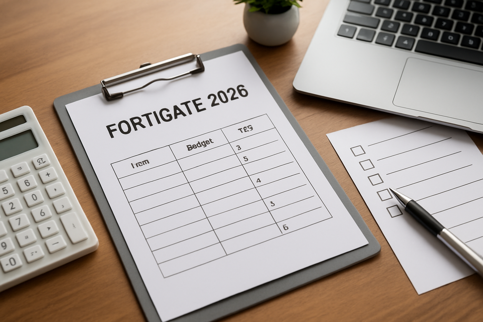 Plano de orçamento FortiGate 2026 com checklist e TCO para firewall