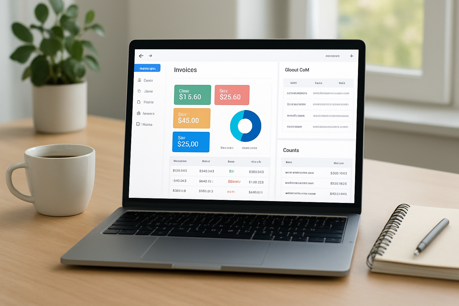 dashboard view of all-in-one small business management software showing invoices and client CRM 2026