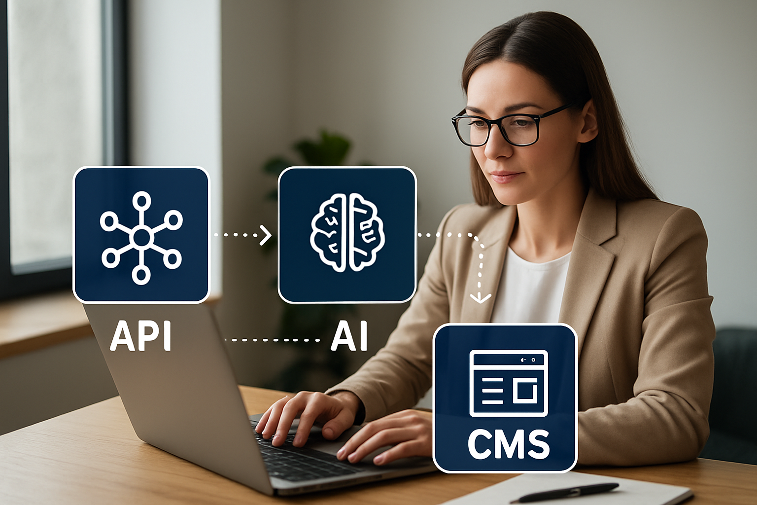 fluxo de automacao e integracao api ia cms para publicacao editorial