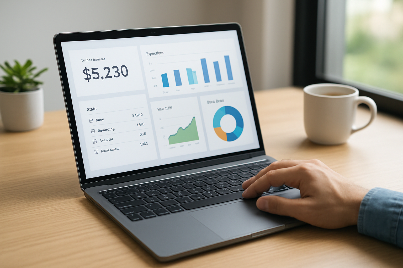 dashboard view of how to track bills and expenses using business management software in 2026