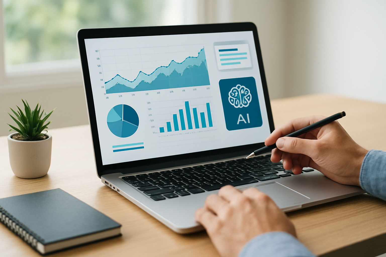visão de painel de analytics integrado com ferramenta de marketing com ia