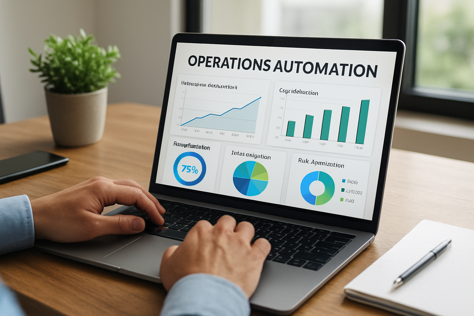Dashboard showing operations automation for small businesses improving workflow and cutting costs in 2026