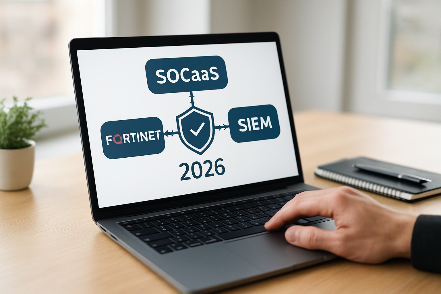 diagrama de integração SOCaaS com Fortinet e SIEM mostrando SOCaaS 2026