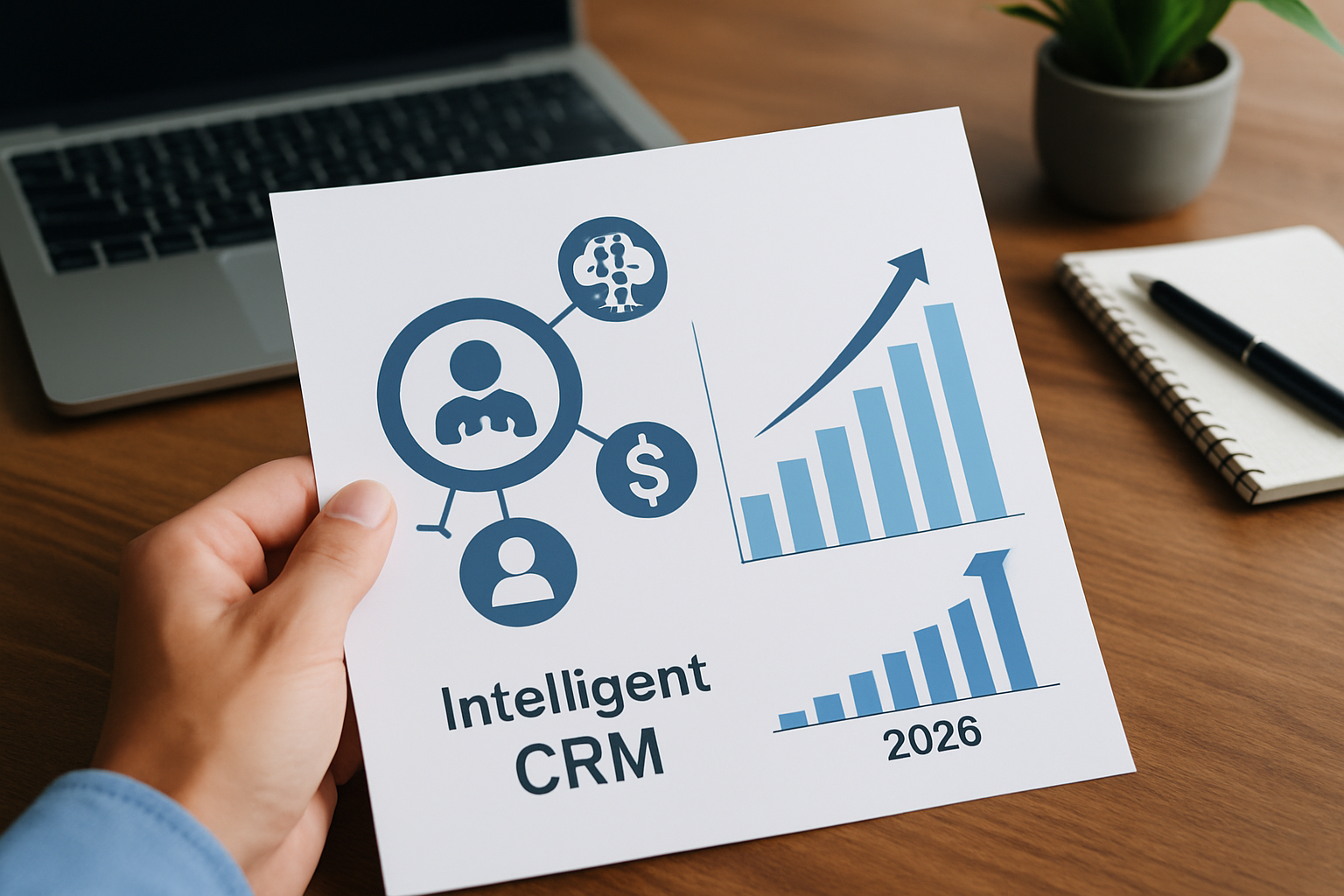 Gráfico ilustrativo sobre crm inteligente e vendas em 2026