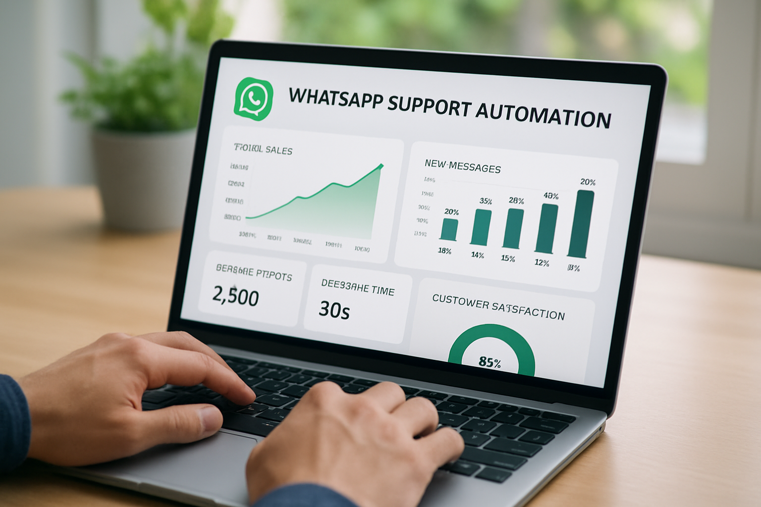 dashboard automação de suporte whatsapp com métricas de vendas 2026