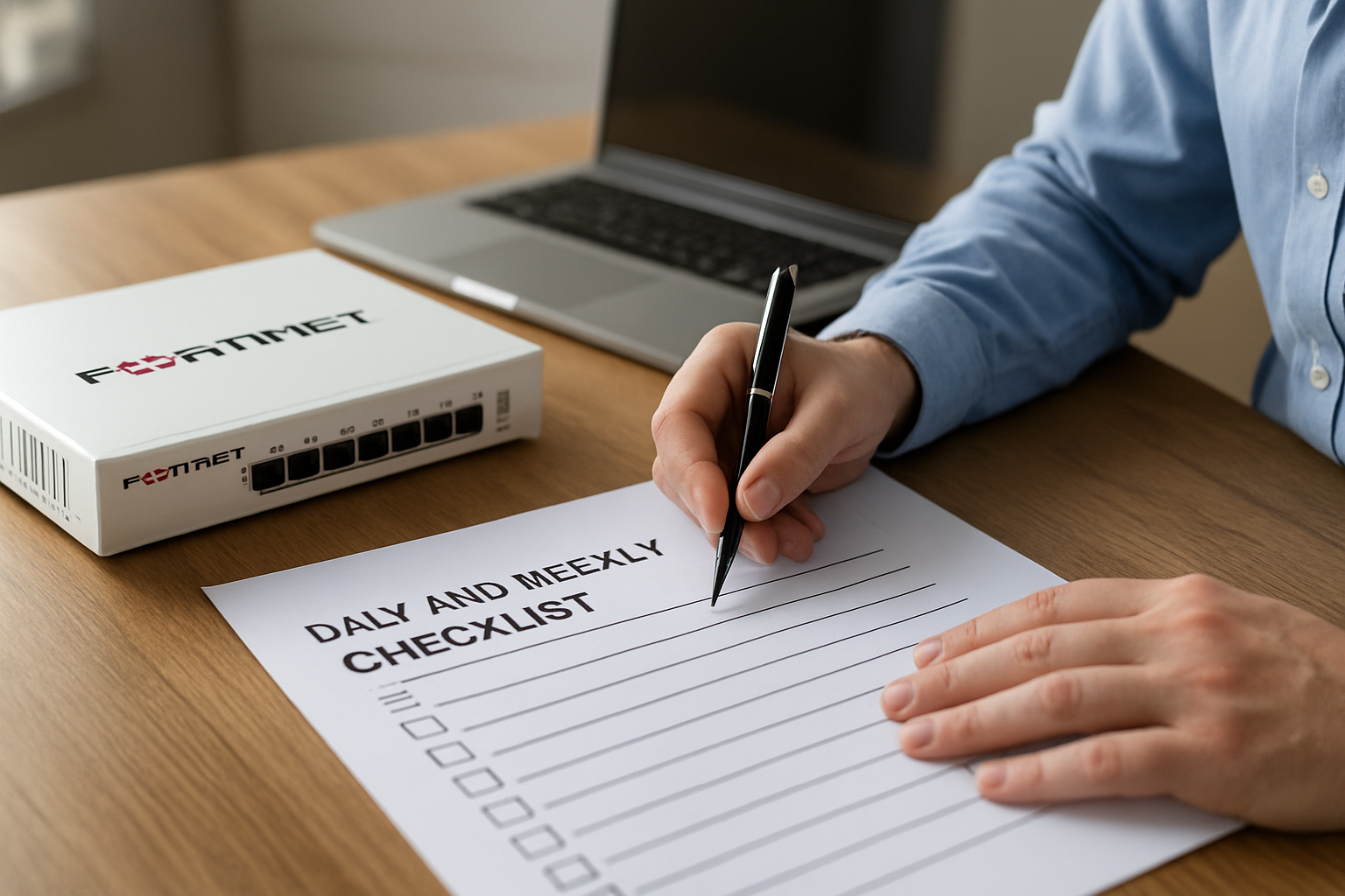 Checklist diário e semanal de